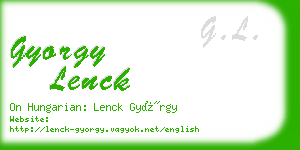gyorgy lenck business card
